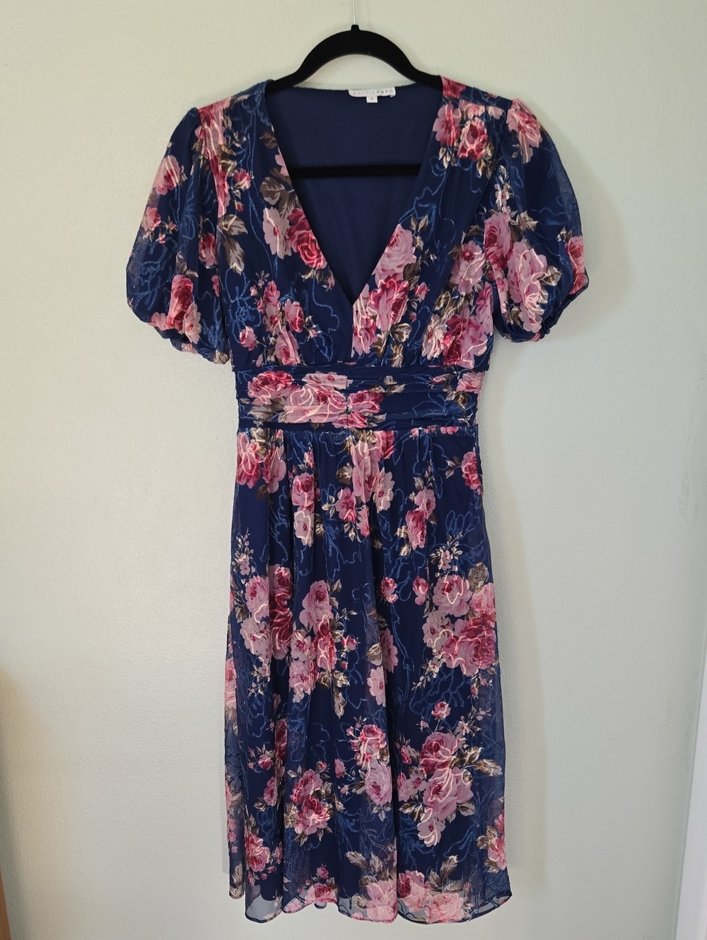 Baltic Born | Ardley Navy Floral Midi Dress Size Small - Picture 2 of 9